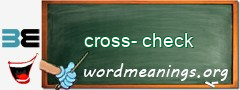 WordMeaning blackboard for cross-check